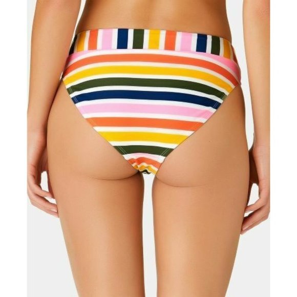California Waves-Baha Striped Knot Bralette Bikini Set, Multi-Color, Medium, NWT - Picture 2 of 5